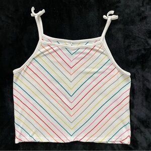 There Abouts Girl’s Size Large Striped Multicolor Ribbed Tank Top